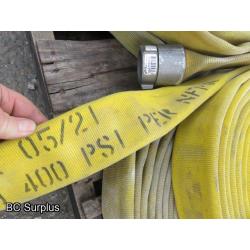 T-202: Fire Hose – 1.75 Inch – 50 Ft. Lengths – 8 Items