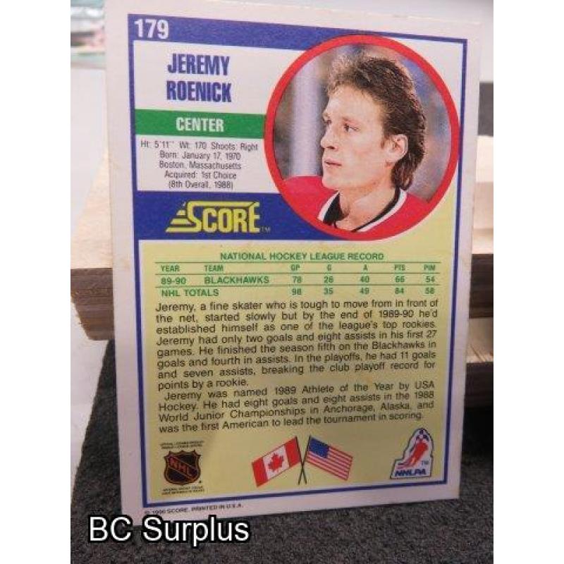 Q-12: Autographed Jeremy Roenick Hockey Cards – 4 Items
