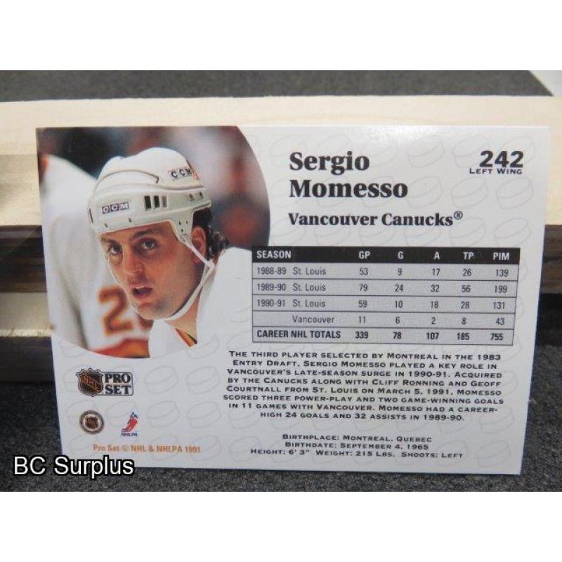 Q-5: Autographed Momesso & Kron Hockey Cards – 2 Items