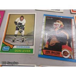 Q-53: Hockey Cards – 1972 to 1989 – Various Teams – 43 Items