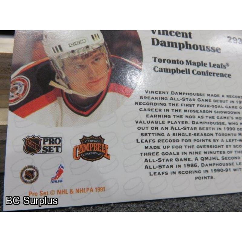 Q-7: Autographed Damphousse & Klima Hockey Cards – 3 Items