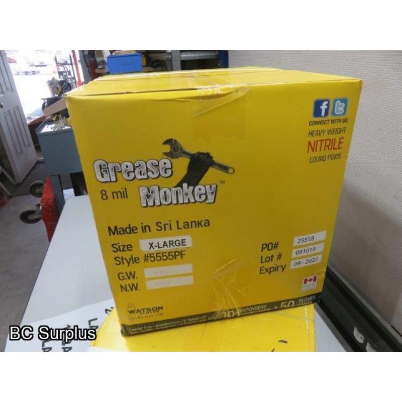 Q-63: Grease Monkey HD Nitrile Gloves – 3 Cases – XL & L