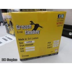 Q-62: Grease Monkey HD Nitrile Gloves – 3 Cases – XL & L