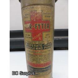 Q-111: Vintage Brass Fire Extinguishers – 3 Items