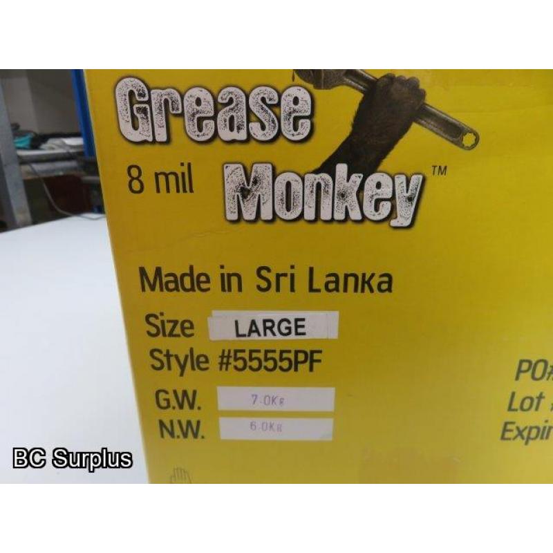 Q-398: Grease Monkey HD 8 mil Disposable Nitrile Gloves – L