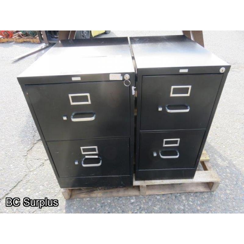 Q-416: Hon 2-Drawer Filing Cabinets – Legal & Letter – 2 Items