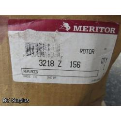 Q-431: Meritor Truck Parts – Hubs; Rotors & Calipers – 1 Lot