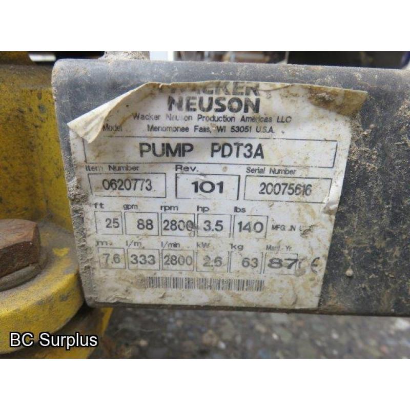 Q-435: Wacker Neuson PDT3A Diaphram  Pump