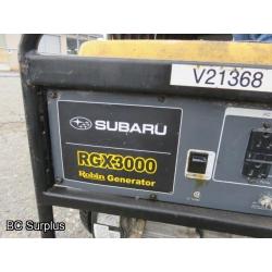 Q-440: Subaru RGX3000 Portable Generator – 23 Hrs