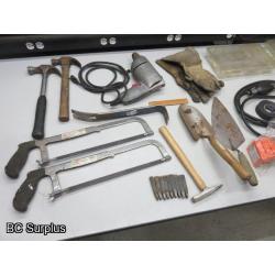 Q-513: Hand Tools; Parts Containers; Tape – 1 Lot