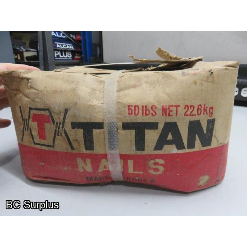 Q-523: Titan Galvanized 11G Roofing Nails – 1 Case
