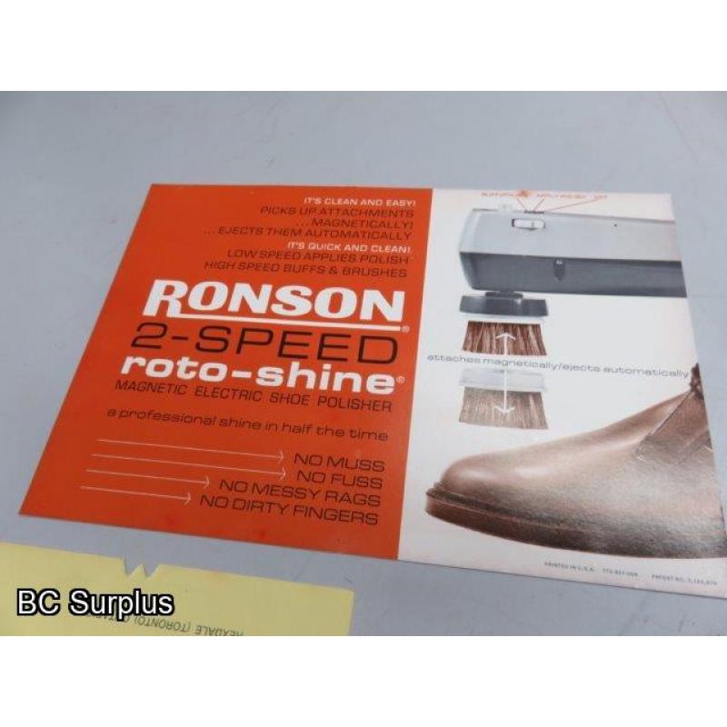 Q-534: Ronson Portable Shoe Shine Set in Case