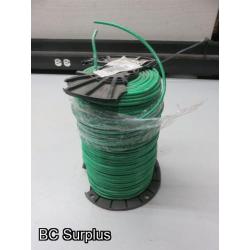 Q-540: Copper 10AWG Single Conductor Elec Wire – 500 ft Reel – Gr