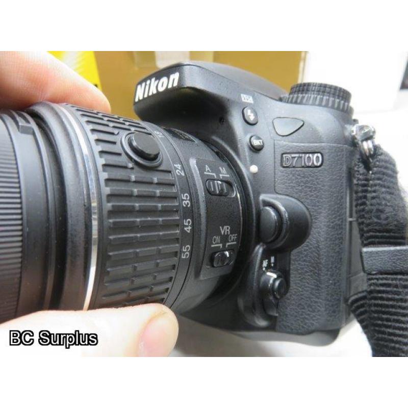 Q-560: Nikon D7100 Digital Camera; 24.2 Mega Pixel with Charger