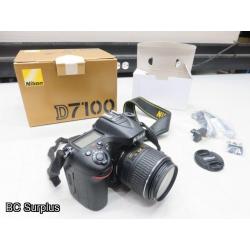 Q-563: Nikon D7100 Digital Camera; NO Charger – NO Battery