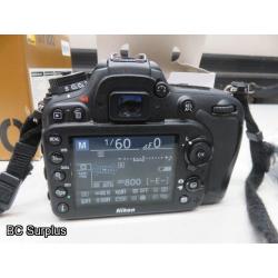 Q-564: Nikon D7100 Digital Camera Body with Battery but NO Charger