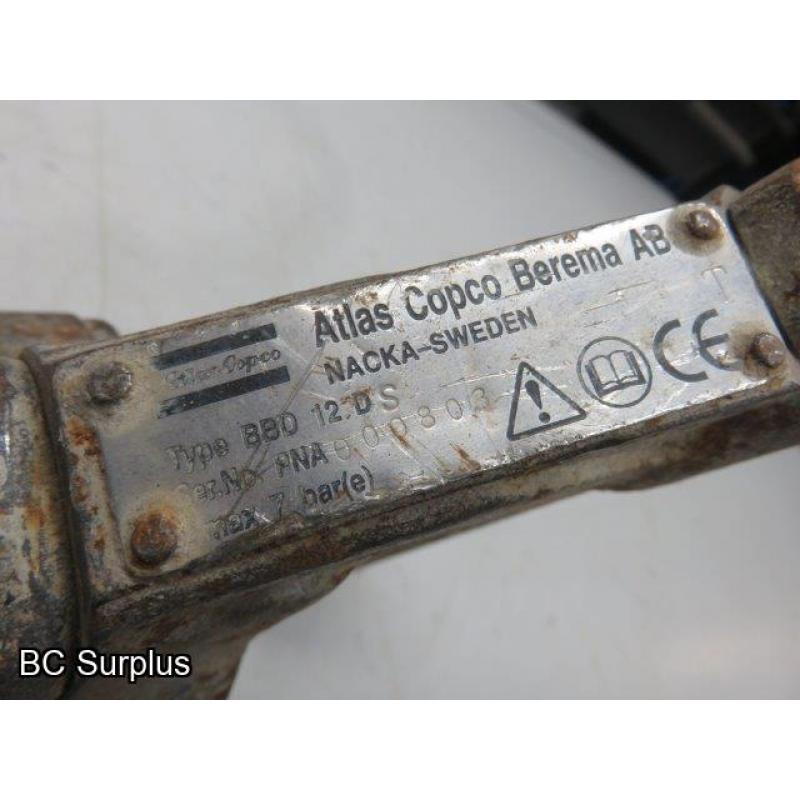 Q-615: Atlas Copco BBD 12D Pneumatic Breaker – Black Hose