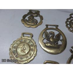 Q-593: Vintage Horse Brass – 12 Items