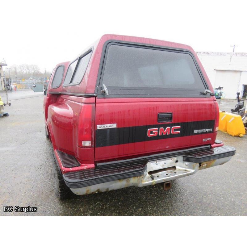 R-1005: 1991 GMC Sierra SLX 1500 4X4 Pick-Up – 458846 kms