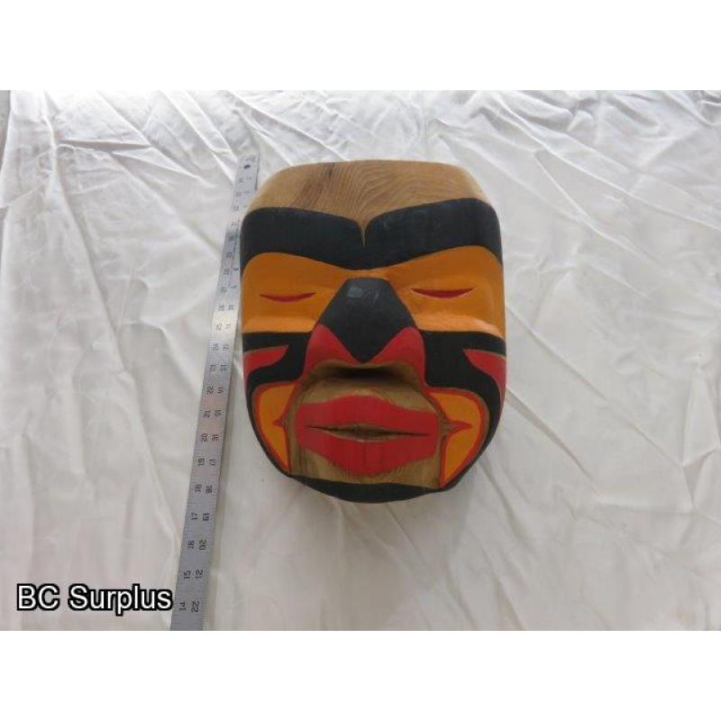 R-5: Carved Indigenous Mask - “Wild Woman” - Signed