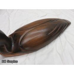 R-74: Loon Carving – Solid Wood – Signed