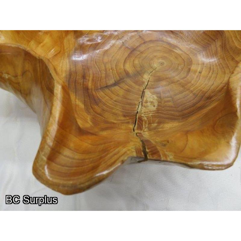 R-77: Hand Carved Wooden Bowl