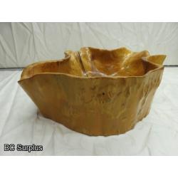 R-77: Hand Carved Wooden Bowl
