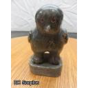 R-91: Inuit Soapstone Carving – Snowy Owl - Signed