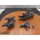 R-95: Inuit Soapstone Carving – Hunter on Sled with Dog Team