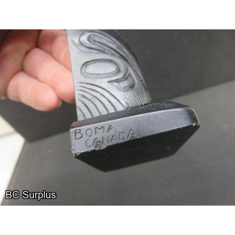 R-105: Haida Argillite Totem - “Boma” Signature – 6.25 inches