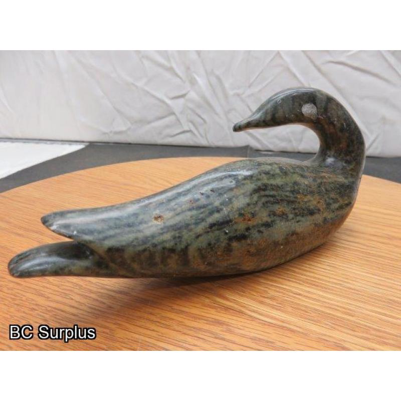 R-84: Inuit Stone Carving – Canada Goose – Signed
