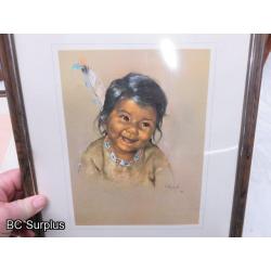 R-134: Native Children Lithographs & Prints – 5 Items