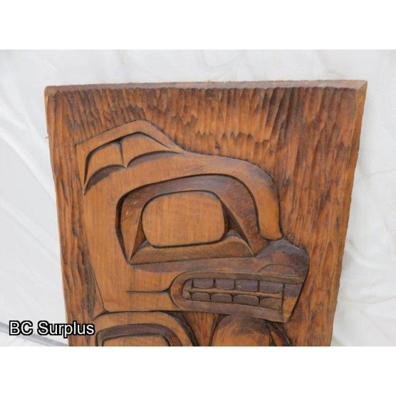 R-161: “Bear”Indigenous Wall Plaque – Dated 1979