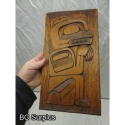R-161: “Bear”Indigenous Wall Plaque – Dated 1979