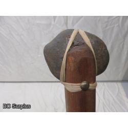 R-176: Vintage Stone-Headed War Hammer