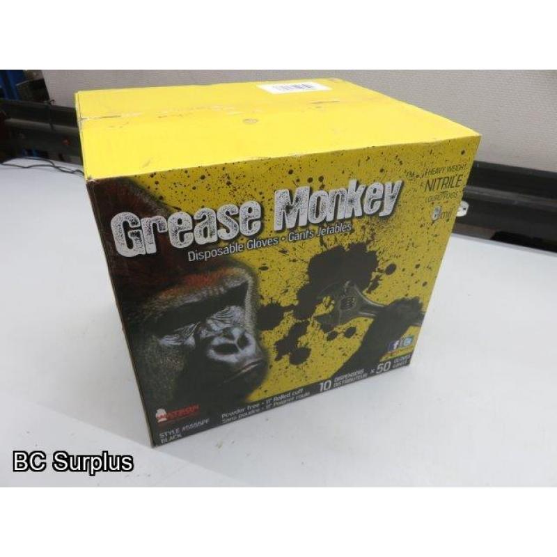 R-338: Grease Monkey HD 8 mil Disposable Nitrile Gloves – L