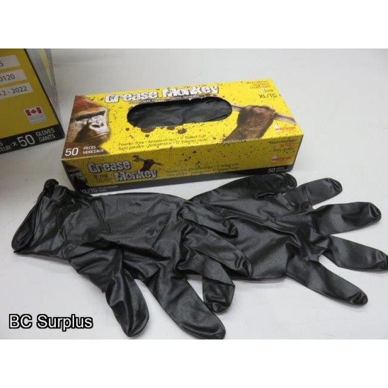 R-545: Grease Monkey HD 8 mil Disposable Nitrile Gloves – XL