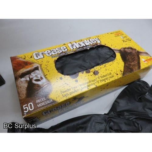 R-344: Grease Monkey HD 8 mil Disposable Nitrile Gloves – XL
