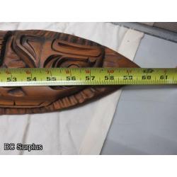 R-186: Erick Glendale Carved Paddle – 60 inch