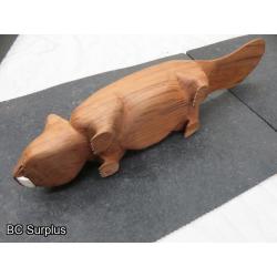 R-227: Beaver Tabletop Dish – Signed