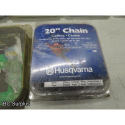 R-407: Replacement Chainsaw Cutting Chains – 18 & 20 inch – Unused