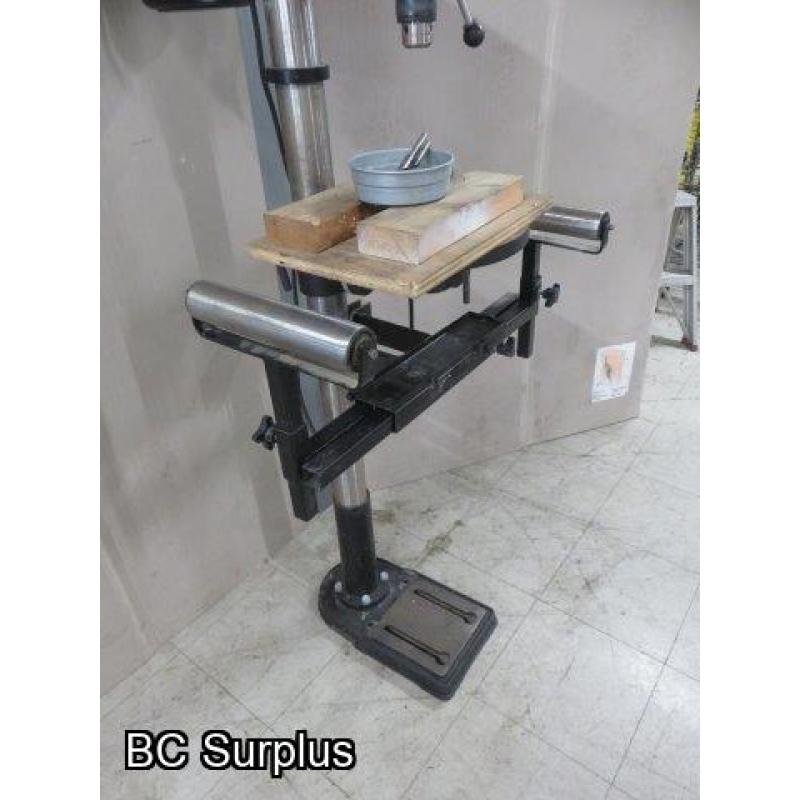 R-351: Power Fist 16 Speed Floor Model Drill Press with Accessories