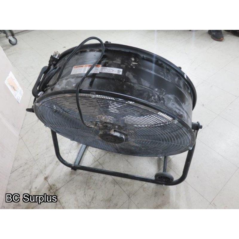 R-359: BE 24 inch Drum Fan on Wheels – 1 Item