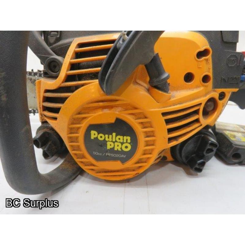 R-464: Poulan Pro 50cc 20 inch Chainsaw