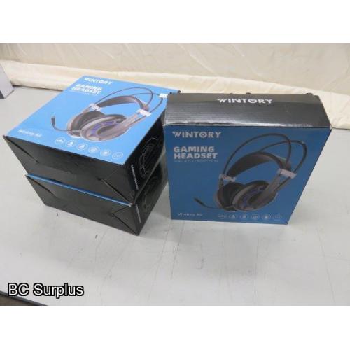 R-481: Wintory Wireless Gaming Headset – 3 Items – Boxed