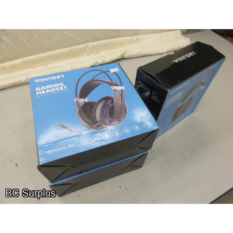 R-481: Wintory Wireless Gaming Headset – 3 Items – Boxed