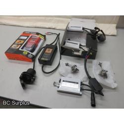 R-503: Harley Davidson Battery Charger; Tape Measure – Etc