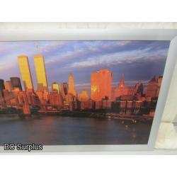 R-507: Vintage Skyline Print of New York City – Framed