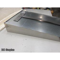 R-462: Stainless Steel Tapered Mirror with Mounting Bracket