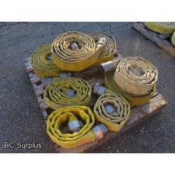R-591: Yellow Fire Hose – 2.5 Inch – 8 Various Lengths